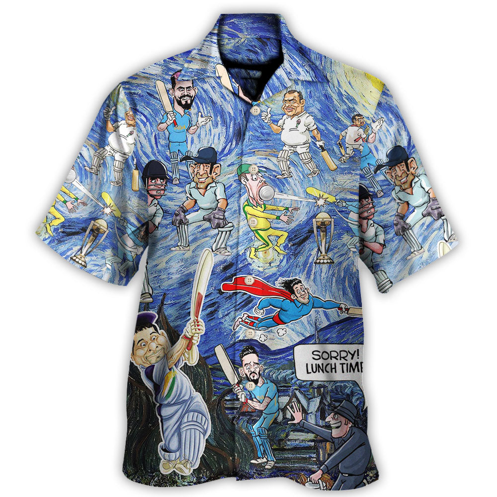 Cricket Sport Funny Play Amazing Starry Night Style - Hawaiian Shirt - Owl Ohh for men and women, kids - Owl Ohh