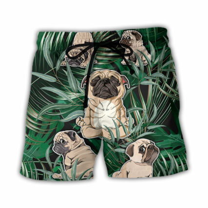 Pitbull Yoga Tropical Yoga Pose Funny - Beach Short - Owl Ohh - Owl Ohh