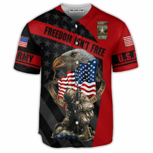 Veteran Freedom Isn't Free Never Forget Memory With Eagle - Baseball Jersey - Owl Ohh - Owl Ohh