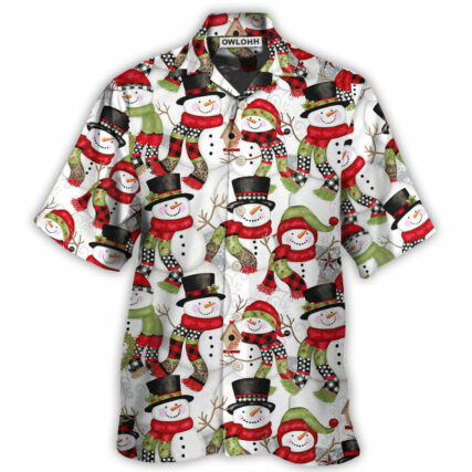 Christmas Snowman Family Happy Christmas - Hawaiian Shirt - Owl Ohh - Owl Ohh