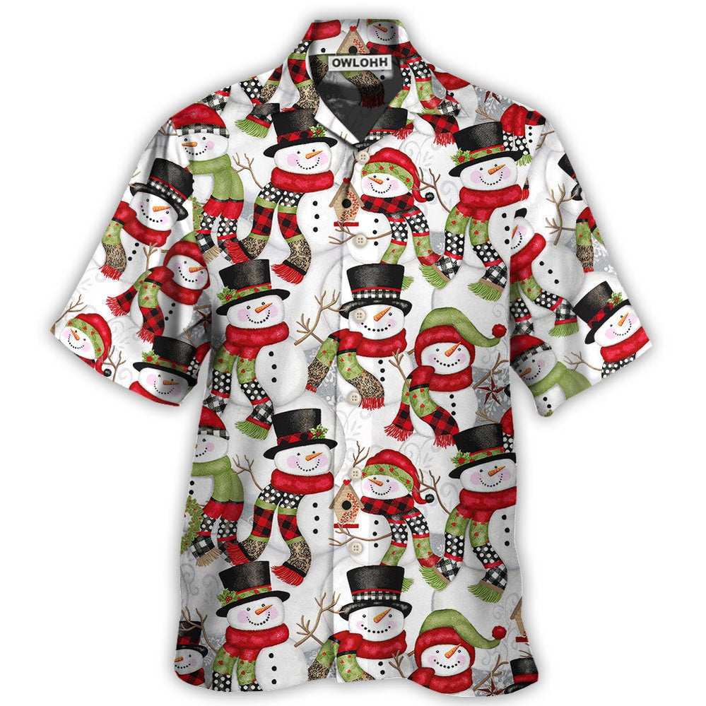Christmas Snowman Family Happy Christmas - Hawaiian Shirt - Owl Ohh - Owl Ohh