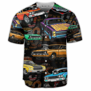 Car Racing Speed Road Muscle Car - Baseball Jersey - Owl Ohh - Owl Ohh