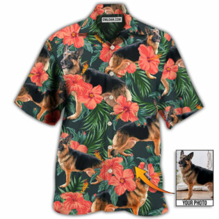 German Shepherd Tropical Custom Photo - Hawaiian Shirt - Owl Ohh - Owl Ohh