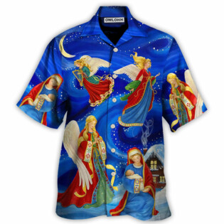 Christmas The Blessed Mother Love Christmas Light Art Style - Hawaiian Shirt - Owl Ohh for men and women, kids - Owl Ohh
