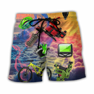 Cycling And Tatoo Lover Dream Sky - Beach Short - Owl Ohh - Owl Ohh