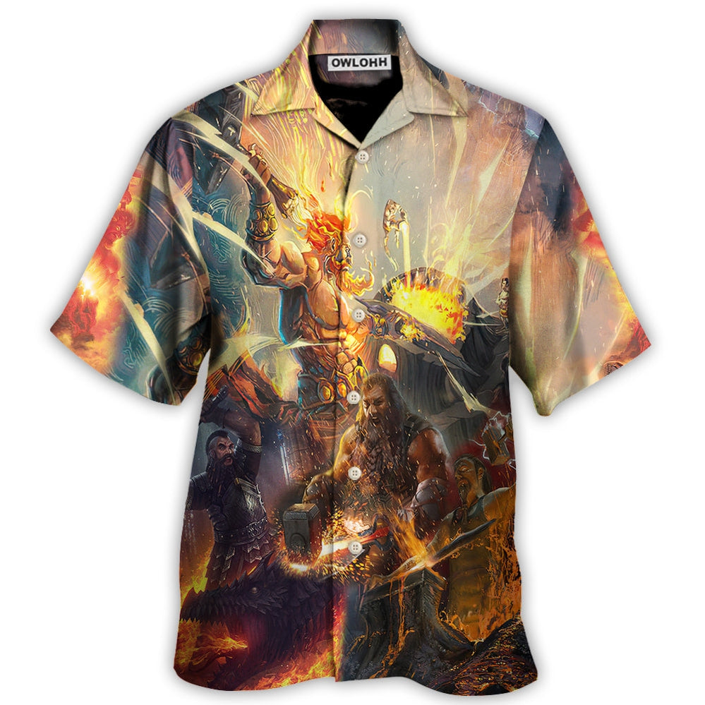 Blacksmith God Of Craftsmen Artisans Fire - Hawaiian Shirt - Owl Ohh - Owl Ohh