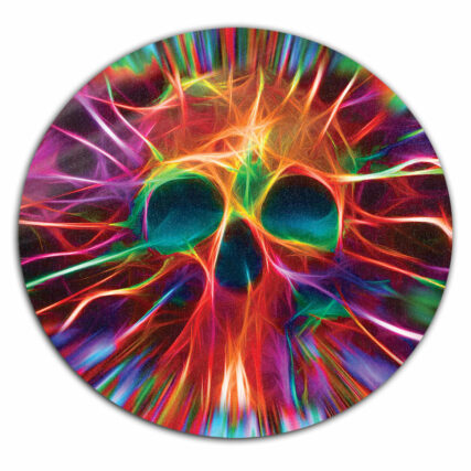 Skull Rainbow Color Love Cool Style - Round Mat - Owl Ohh - Owl Ohh