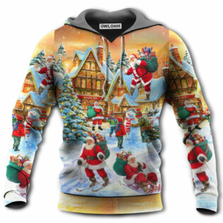Christmas Santa Claus In The Town Xmas Is Coming - Hoodie - Owl Ohh - Owl Ohh