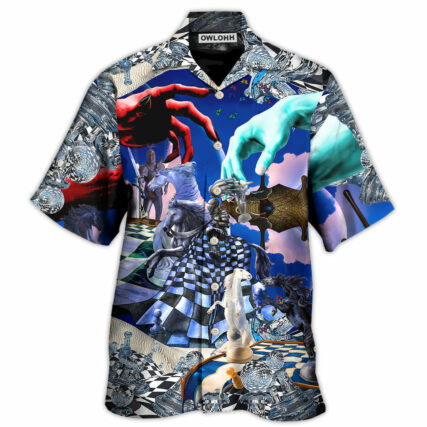 Chess God Playing Chess With The Devil - Hawaiian Shirt - Owl Ohh - Owl Ohh