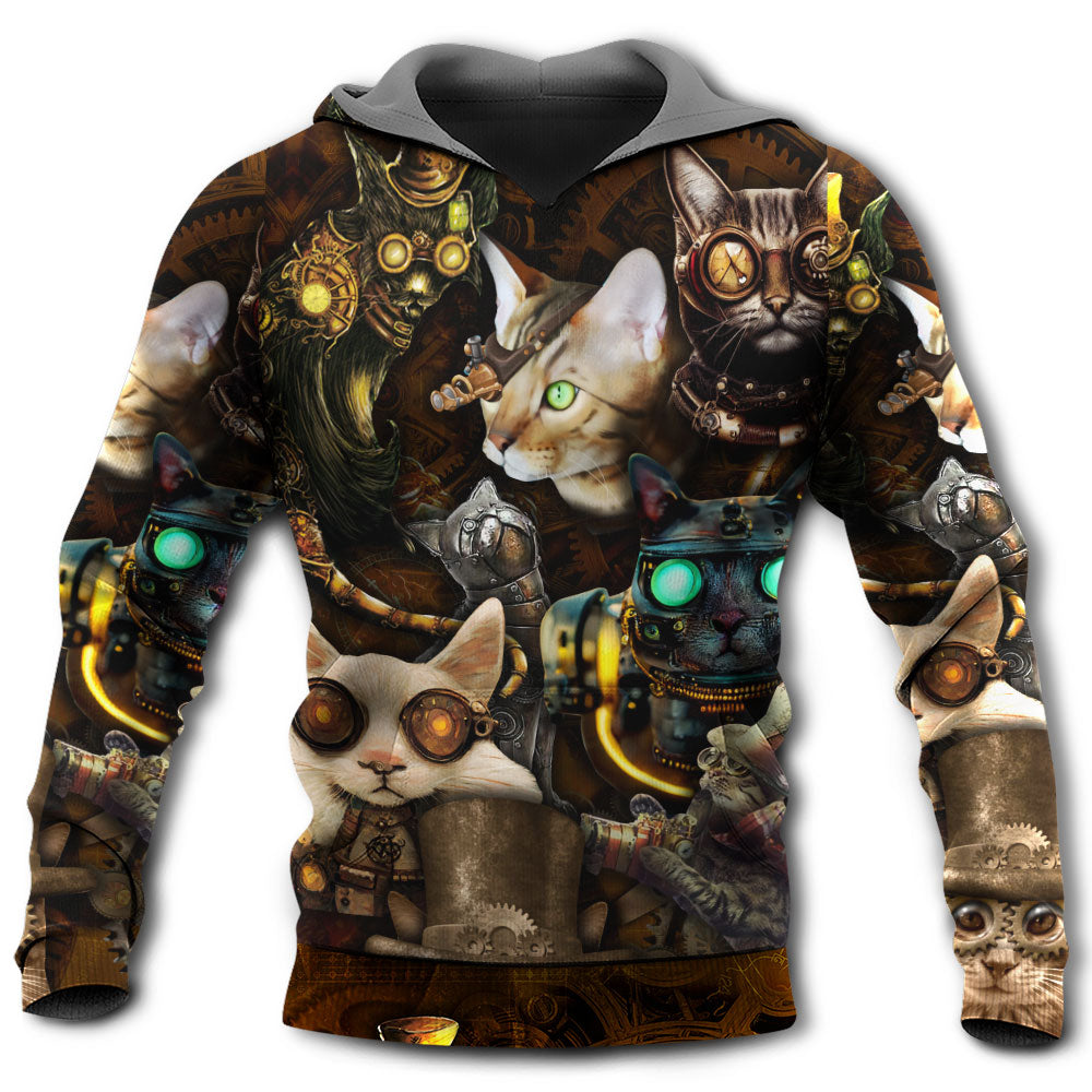 Cat Steampunk Art Steal Heart - Hoodie - Owl Ohh - Owl Ohh
