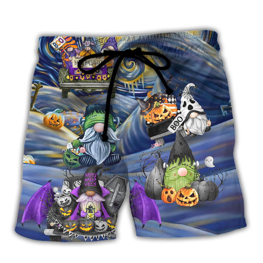 Halloween Gnome Spooky Inviting Haunted House - Beach Short - Owl Ohh - Owl Ohh