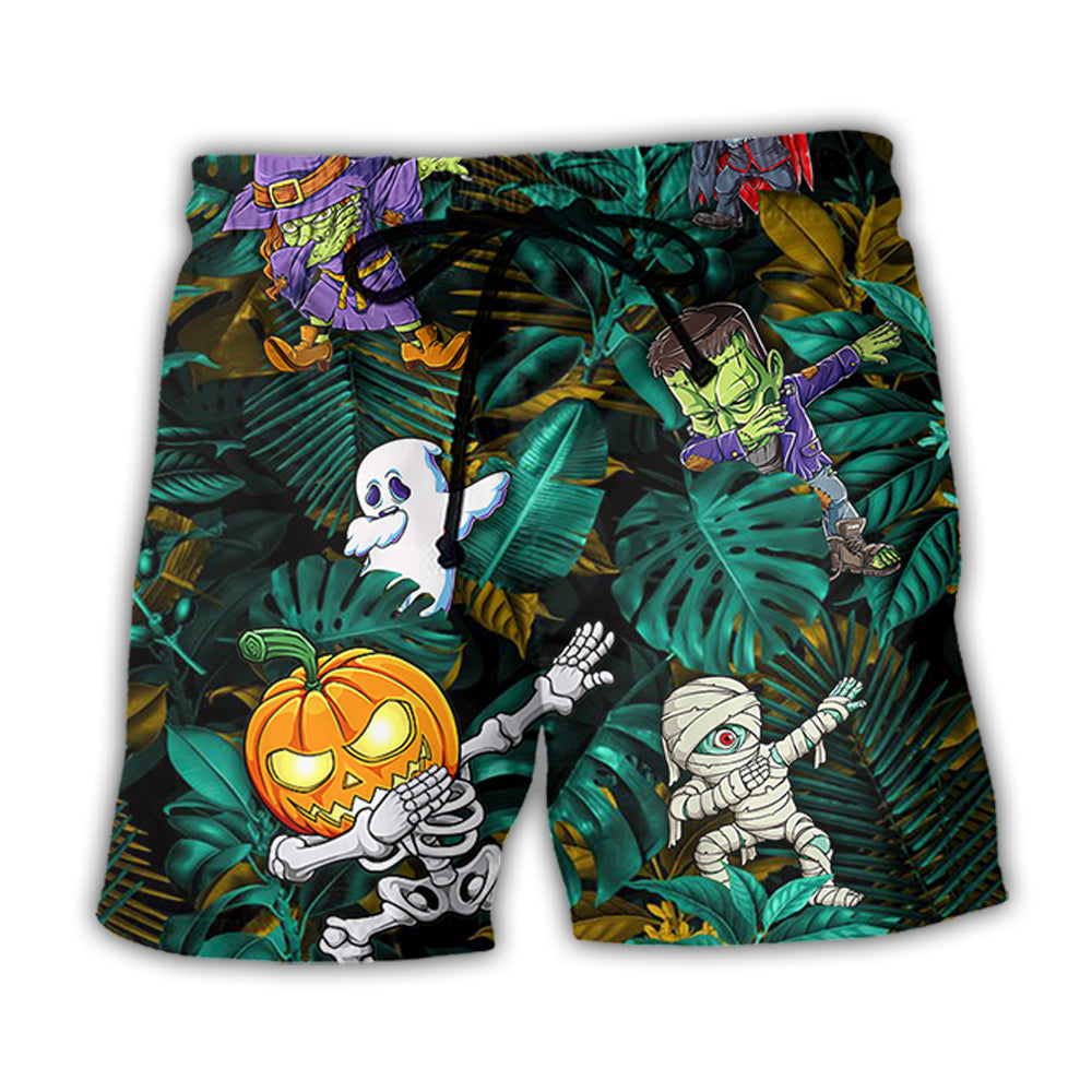 Halloween Dabbing Skeleton Zombie Style - Beach Short - Owl Ohh - Owl Ohh