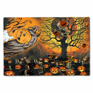 Skull Halloween Skull Darkness - Doormat - Owl Ohh - Owl Ohh