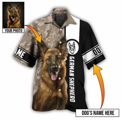 German Shepherd My Lovely Dog Custom Photo Personalized - Hawaiian Shirt - Owl Ohh - Owl Ohh