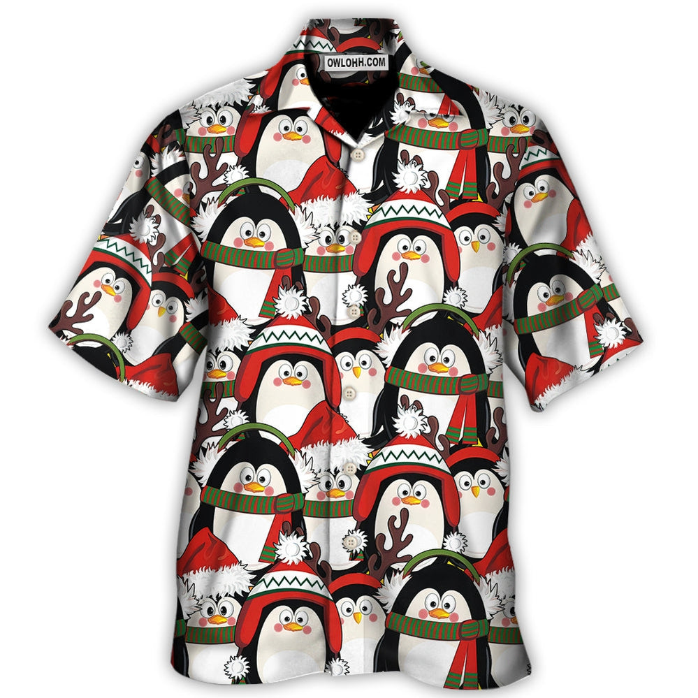 Christmas Penguin Cute Christmas Holiday - Hawaiian Shirt - Owl Ohh - Owl Ohh