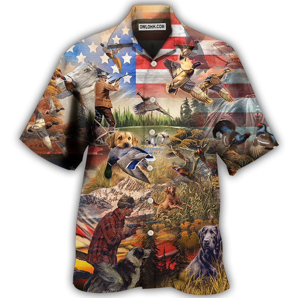 Hunting Independence Day Mallard Duck - Hawaiian Shirt - Owl Ohh - Owl Ohh