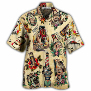 Barber Born Sharp Stay Sharp - Hawaiian Shirt - Owl Ohh - Owl Ohh