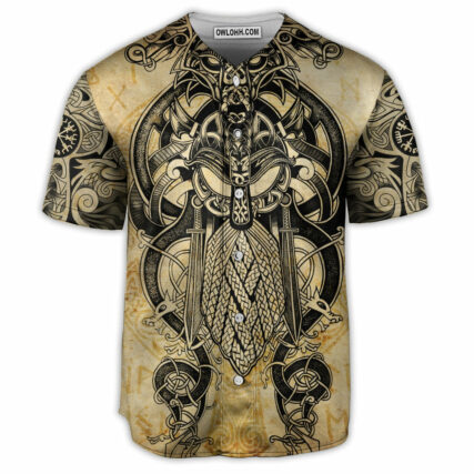 Viking Warrior Blood Pattern Cool Style - Baseball Jersey - Owl Ohh - Owl Ohh