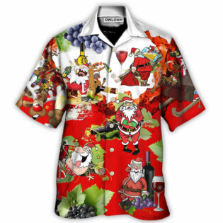 Christmas Santa Get Drunk At Christmas Party - Hawaiian Shirt - Owl Ohh - Owl Ohh