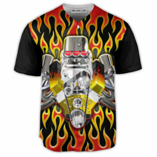 Hot Rod Special Flame - Baseball Jersey - Owl Ohh - Owl Ohh