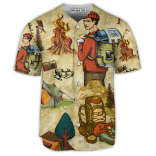 Camping Love Life Art Style - Baseball Jersey - Owl Ohh - Owl Ohh