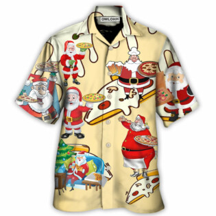 Christmas Santa Eating Pizza. It's Yummy - Hawaiian Shirt - Owl Ohh - Owl Ohh