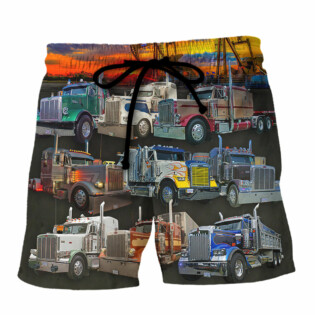 Truck Monter Classic Beautiful Sunset - Beach Short - Owl Ohh - Owl Ohh