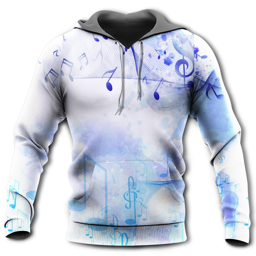 Music Watercolor Music Notes - Hoodie - Owl Ohh - Owl Ohh