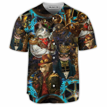 Cat Love Mechanic Cool Style - Baseball Jersey - Owl Ohh - Owl Ohh