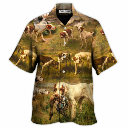 Hunting Dog Hunting Duck Art Style - Hawaiian Shirt - Owl Ohh - Owl Ohh