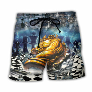 Chess Amazing Power Of The Knights - Beach Short - Owl Ohh - Owl Ohh