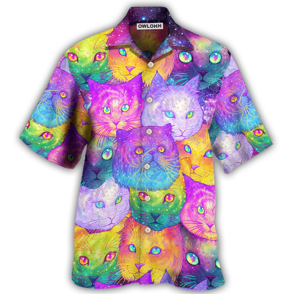 Cat Galaxy Colorful Cool Style - Hawaiian Shirt - Owl Ohh - Owl Ohh