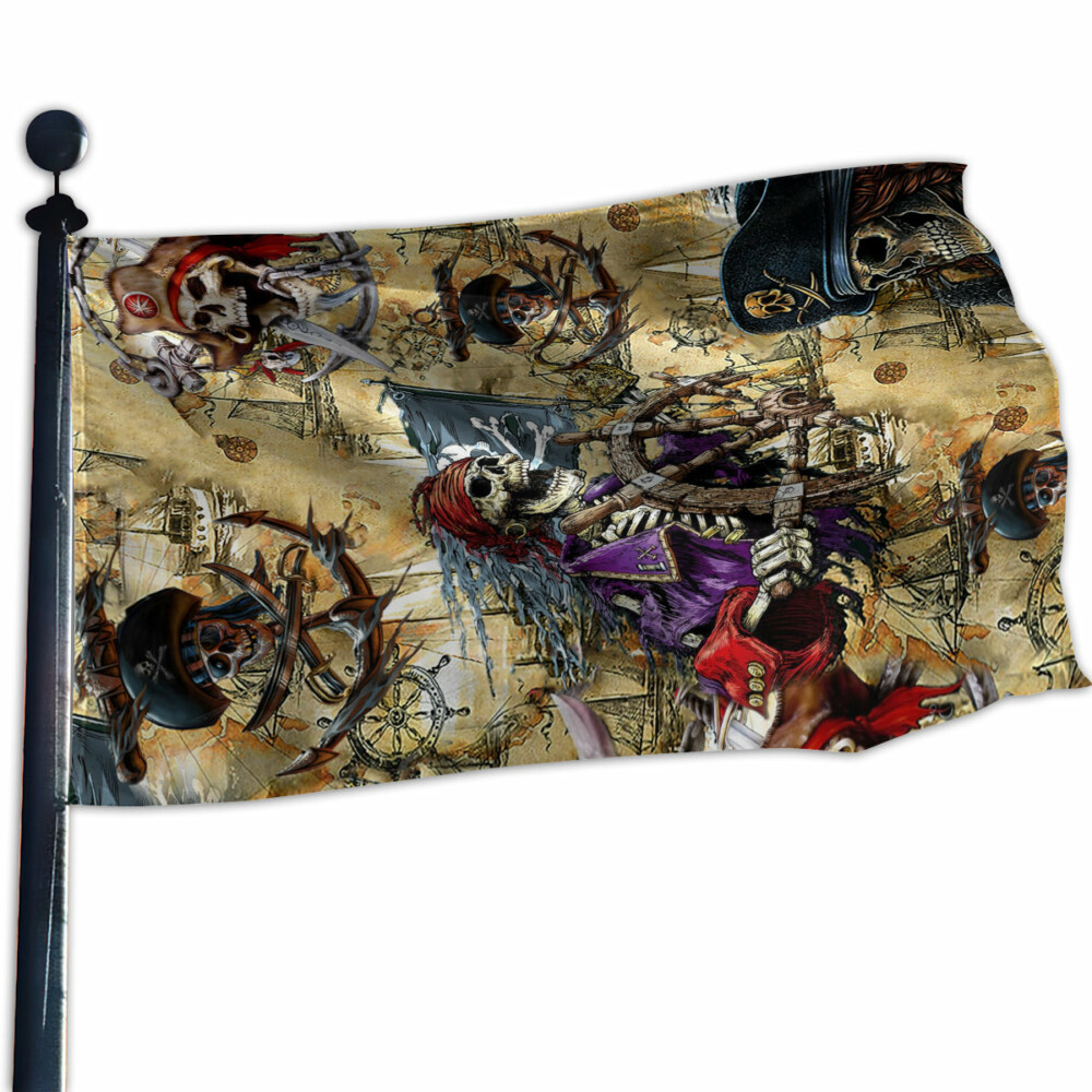 Skull Amazing Pirate Hunting - House Flag - Owl Ohh - Owl Ohh