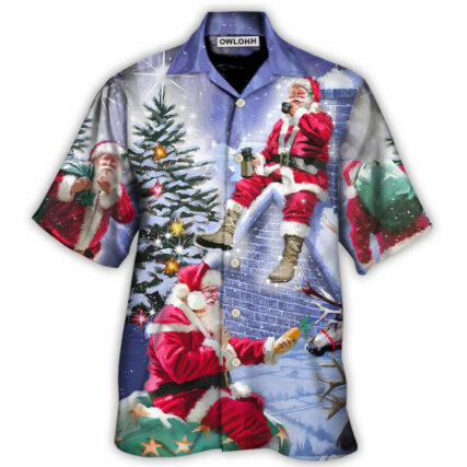 Christmas Santa Claus Story Night Christmas Is Coming Art Style - Hawaiian Shirt - Owl Ohh - Owl Ohh