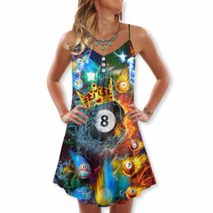 Christmas Billiard Firer Merry Christmas - V-neck Sleeveless Cami Dress - Owl Ohh - Owl Ohh