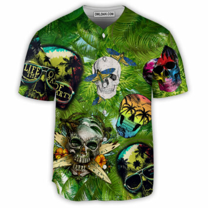 Skull Where There Is Life There Is Hope - Baseball Jersey - Owl Ohh - Owl Ohh