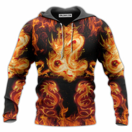 Dragon And Fireball Madness - Hoodie - Owl Ohh - Owl Ohh