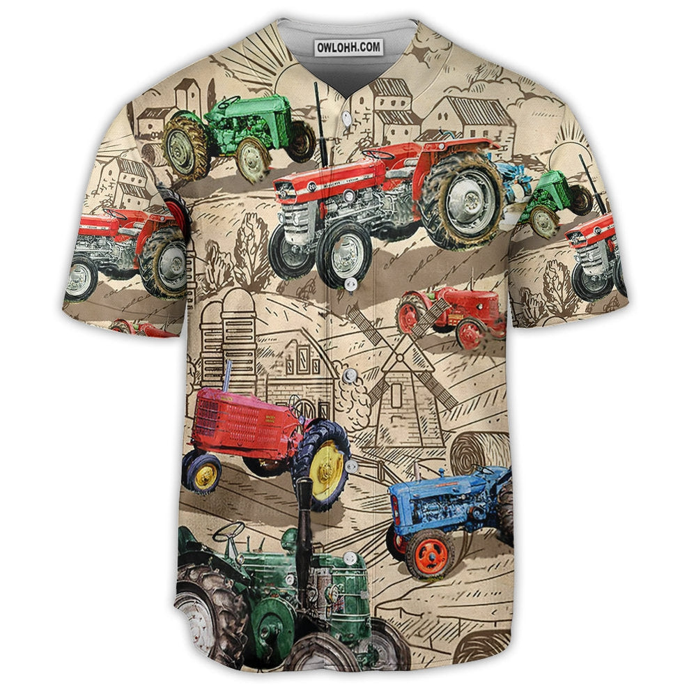 Tractor You Can Never Have Too Many Tractors - Baseball Jersey - Owl Ohh - Owl Ohh