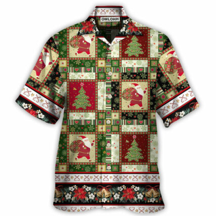 Christmas Santa And Fir-tree - Hawaiian Shirt - Owl Ohh - Owl Ohh