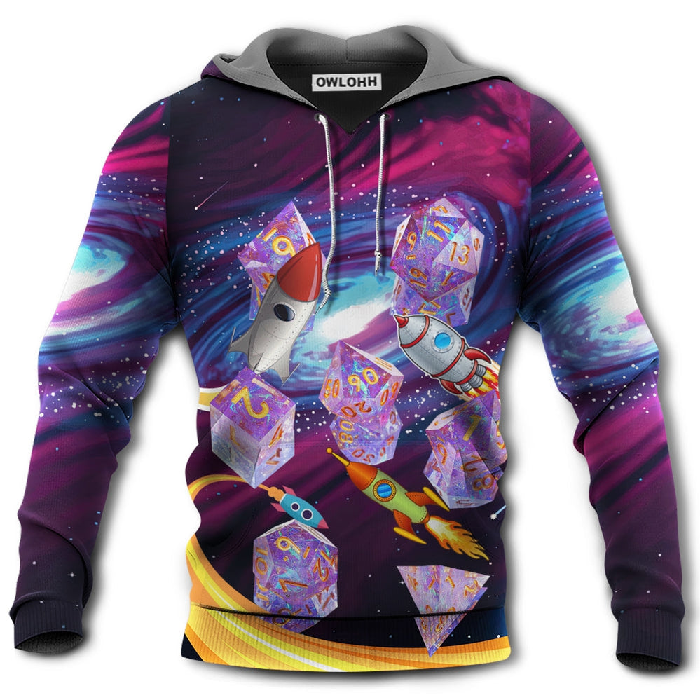 D20 Galaxy Where Are Space Ship Going - Hoodie - Owl Ohh - Owl Ohh