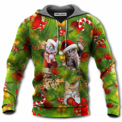 Christmas Cat It's Lazy Day - Hoodie - Owl Ohh - Owl Ohh