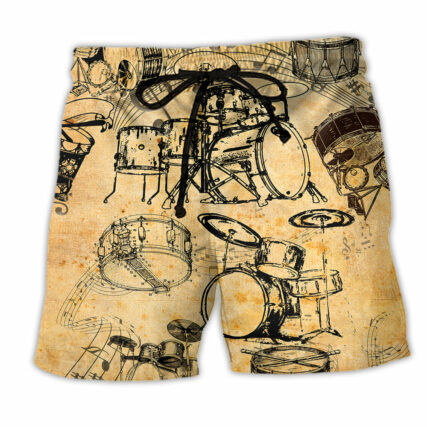 Music No Drums No Life Know Drums Know - Beach Short - Owl Ohh - Owl Ohh