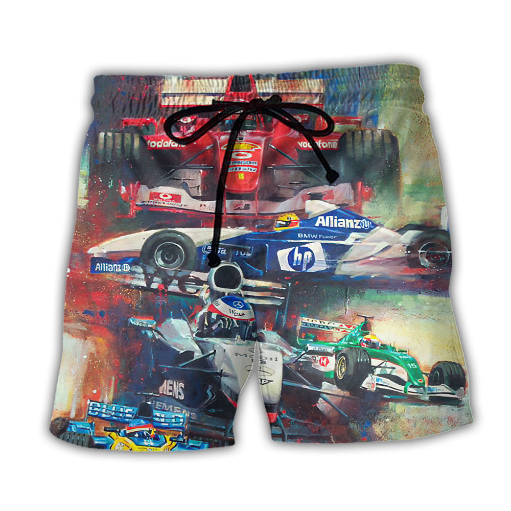 Car Racing Amazing Unstoppable - Beach Short - Owl Ohh - Owl Ohh
