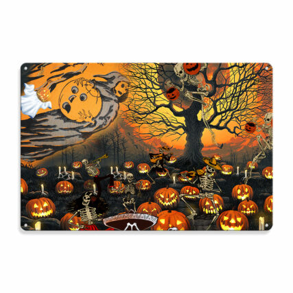 Skull Halloween Skull Darkness - Metal Sign - Owl Ohh - Owl Ohh