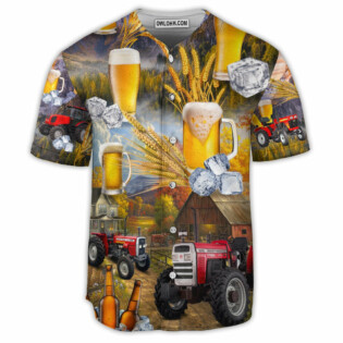 Beer And Tractor Autumn Farm Life - Baseball Jersey - Owl Ohh - Owl Ohh