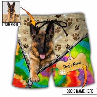 German Shepherd Dog Various Style Custom Photo Personalized - Beach Short - Owl Ohh - Owl Ohh