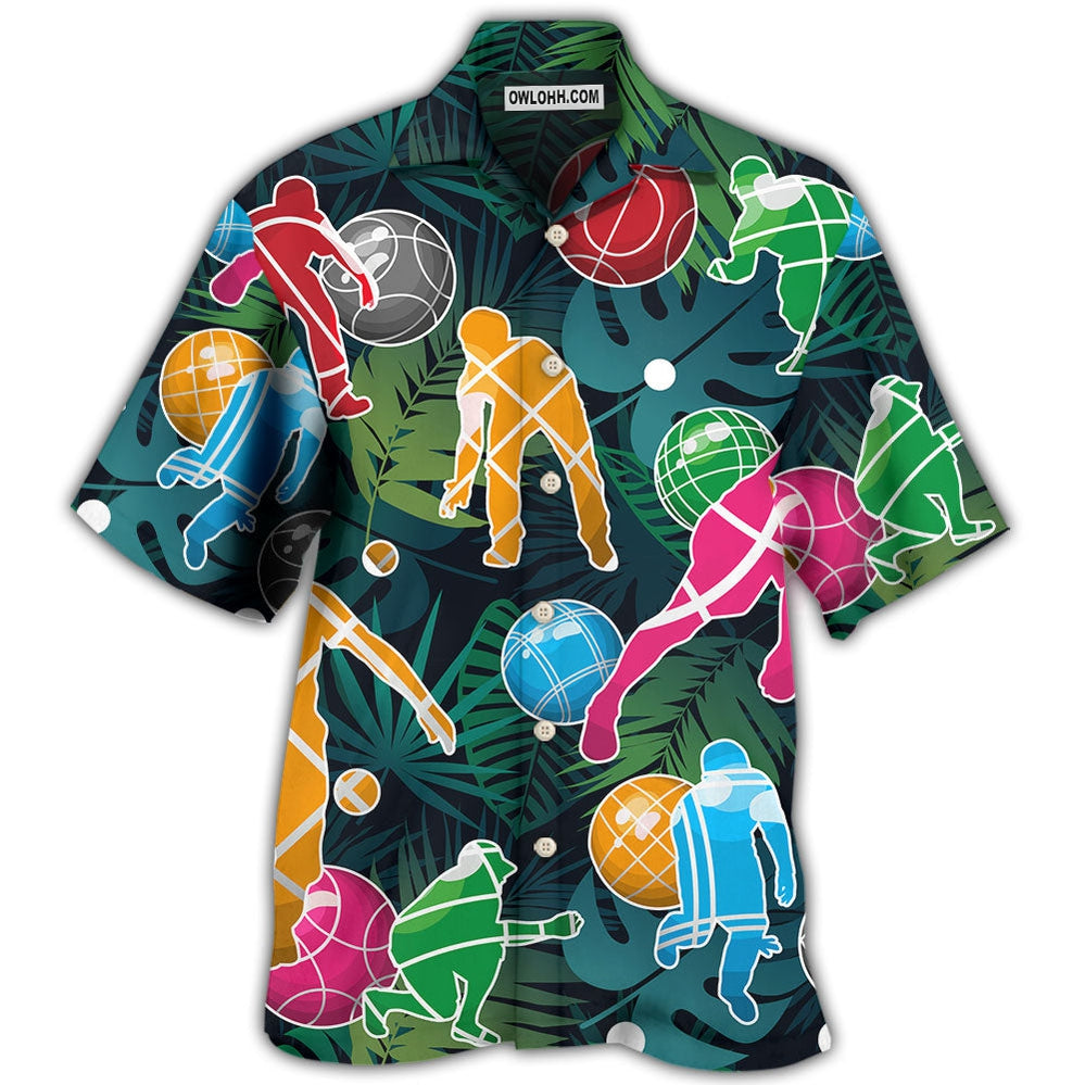Bocce Ball Tropical Colorful Ball Games - Hawaiian Shirt - Owl Ohh - Owl Ohh