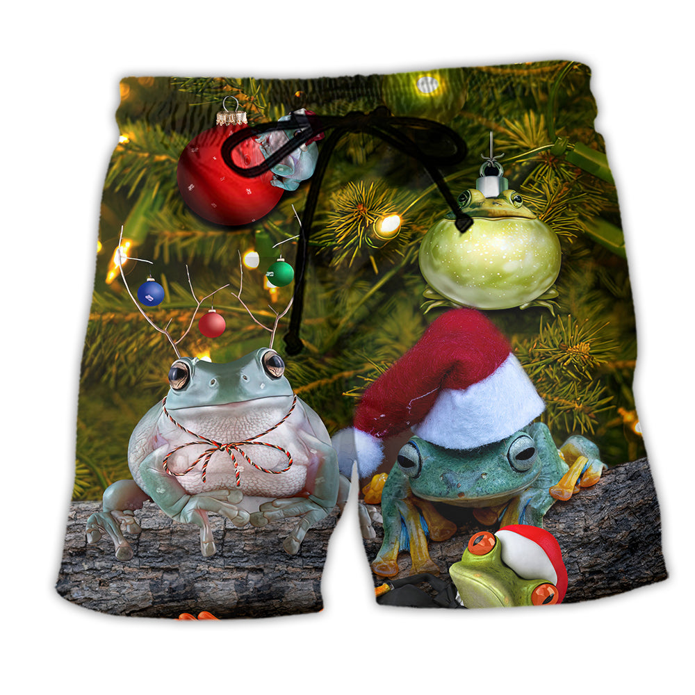 Christmas Frog Merry Christmas Bauble - Beach Short - Owl Ohh - Owl Ohh