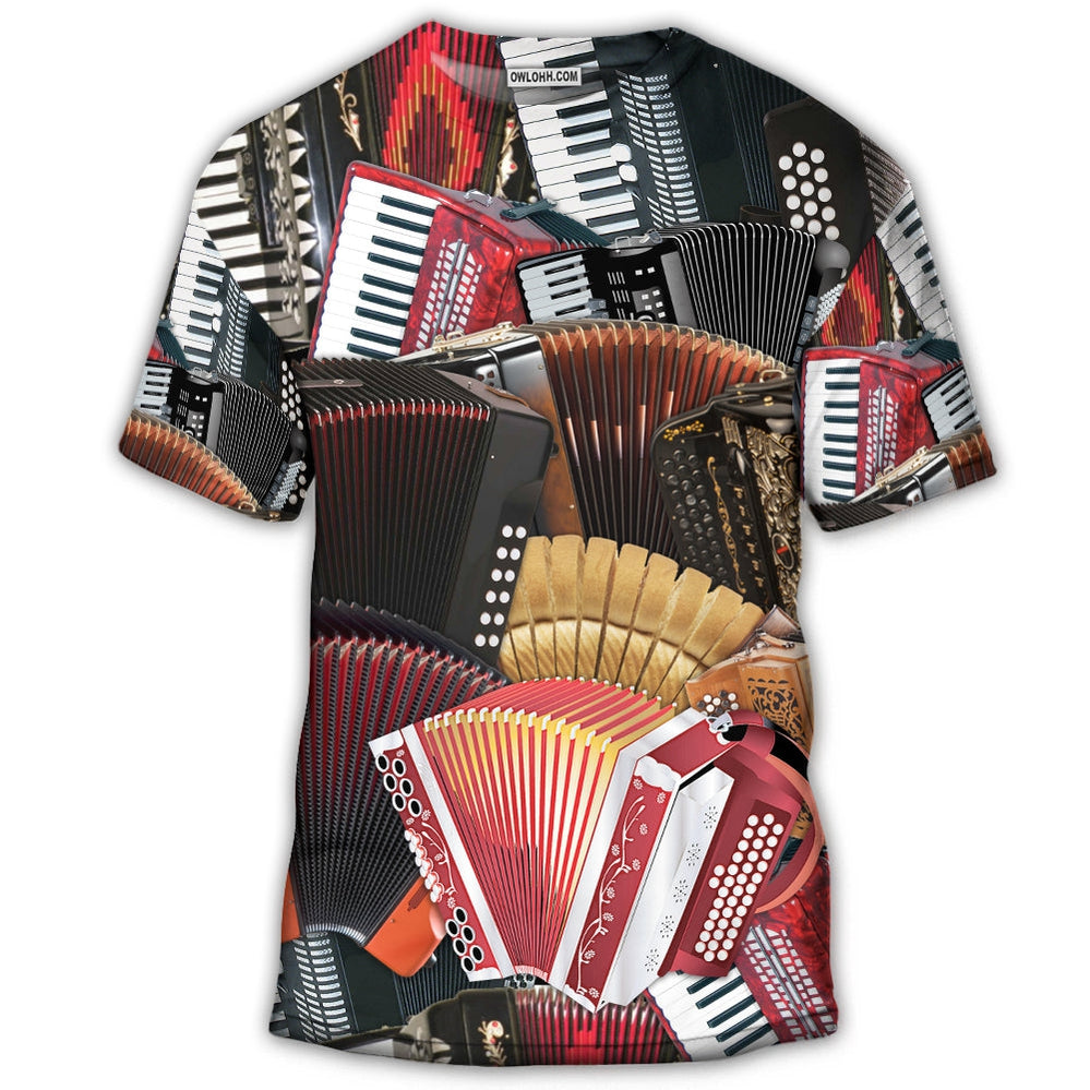 Accordion A Gentleman Is Someone Who Can Play The Accordion - Round Neck T-shirt - Owl Ohh - Owl Ohh