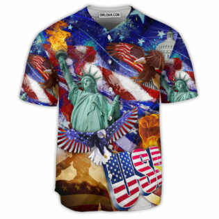 America Happy Independence Day - Baseball Jersey - Owl Ohh - Owl Ohh